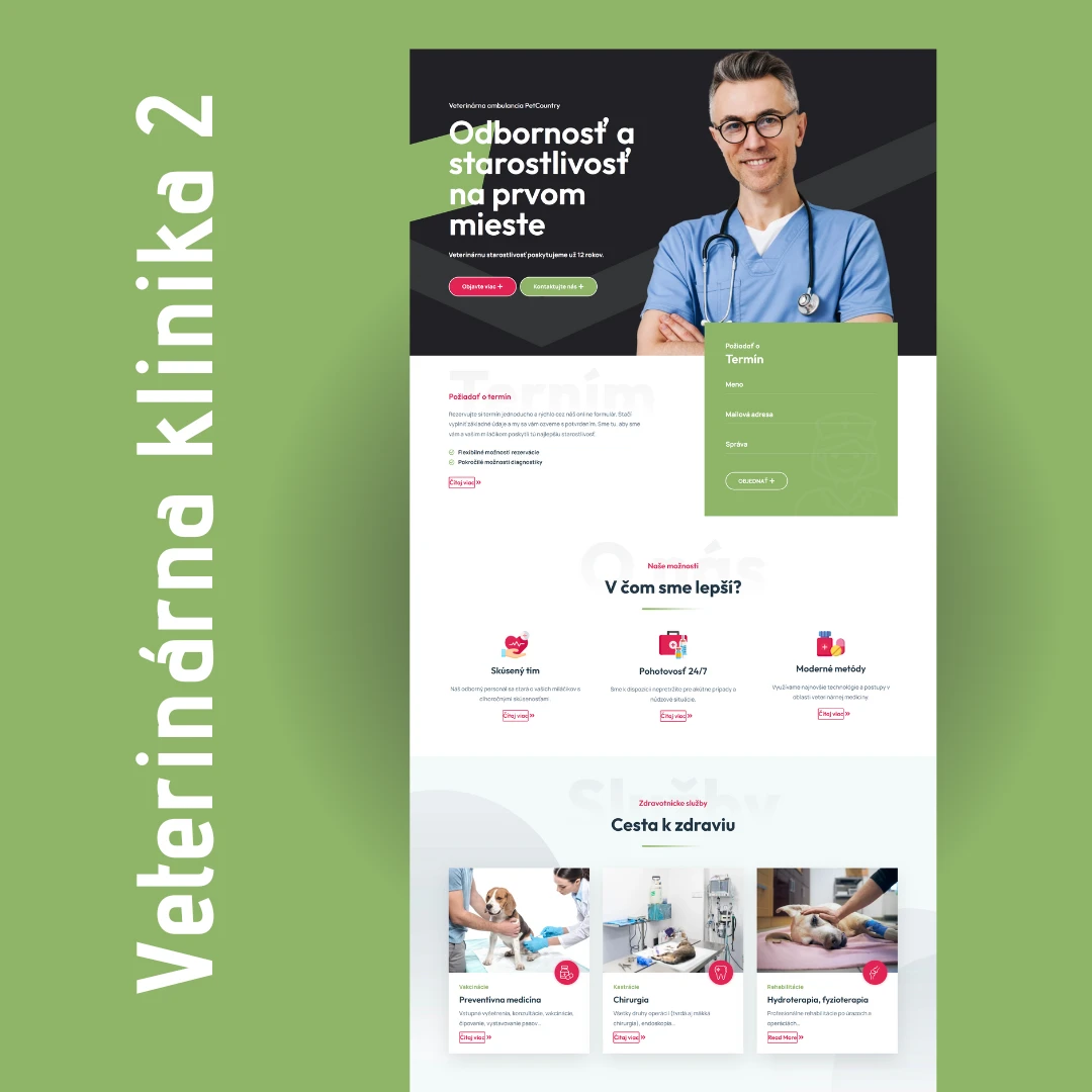 Veterinárna klinika 2 - ukážková webstránka