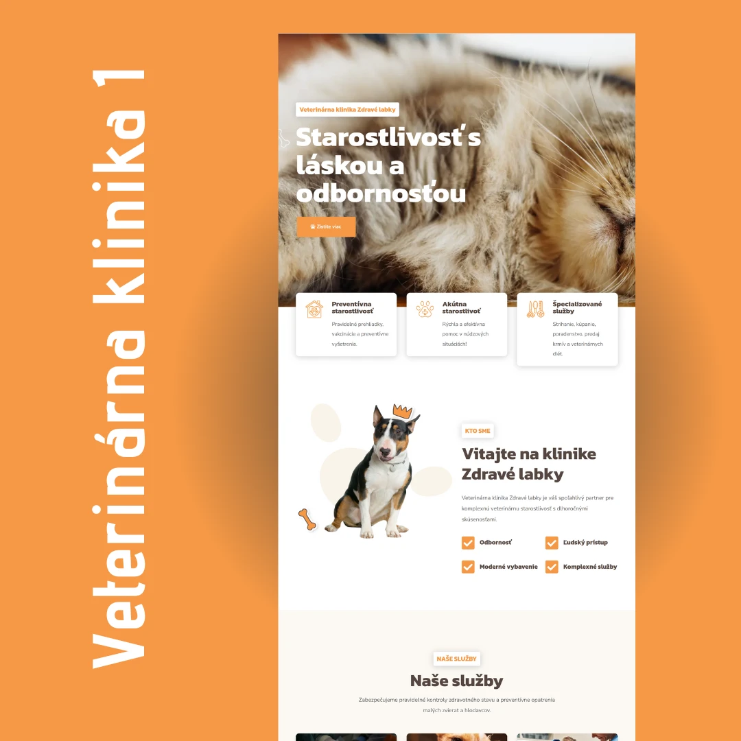 Veterinárna klinika 1 - ukážková webstránka